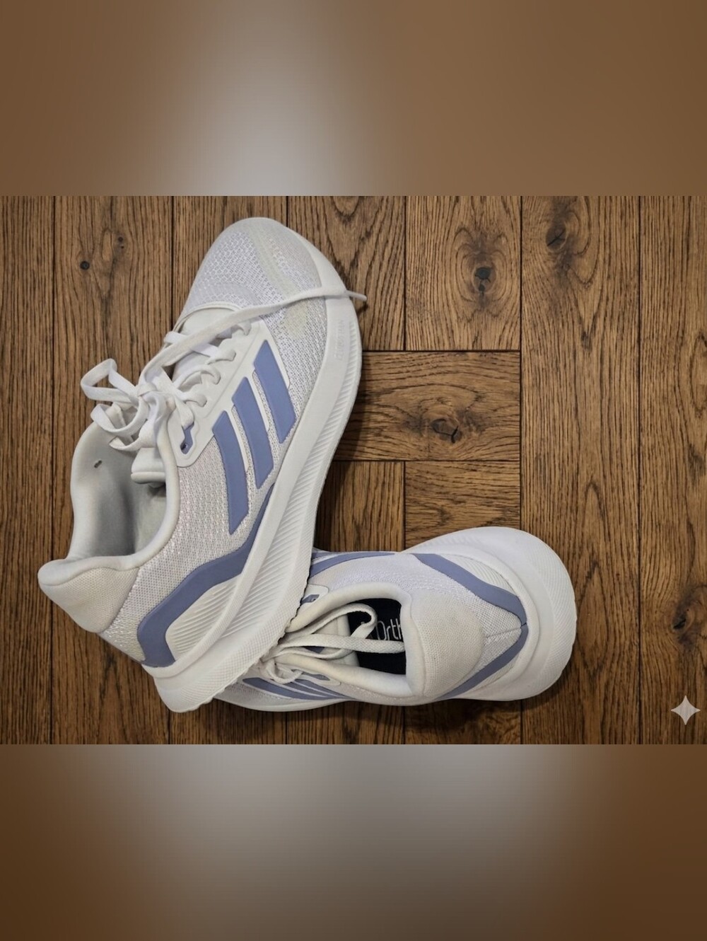 Adidas Women's Running Shoes Size 8 White Violet Lavender Cloudfoam Ortholite - Picture 4 of 8